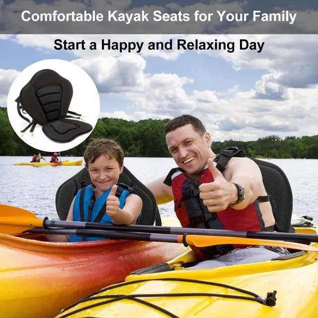 Alt view image 6 of 7 - Kayak Seats - 1/2 Pck, Thicken Padded Seat Cushion with Back Support, Canoe & Ocean Sup Compatible