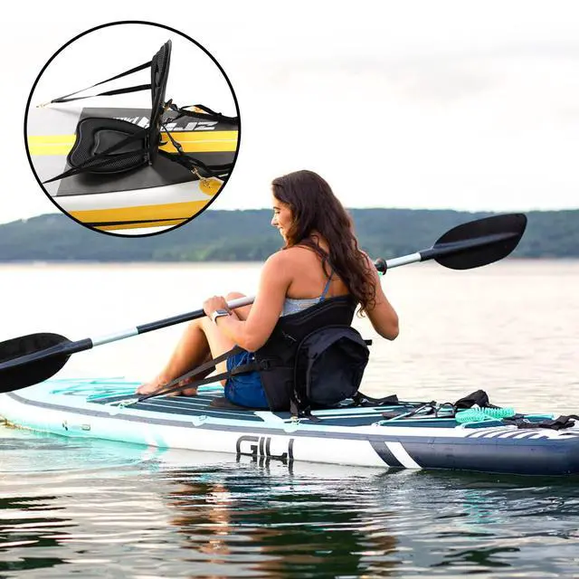 Alt view image 7 of 7 - Kayak Seats - 1/2 Pck, Thicken Padded Seat Cushion with Back Support, Canoe & Ocean Sup Compatible