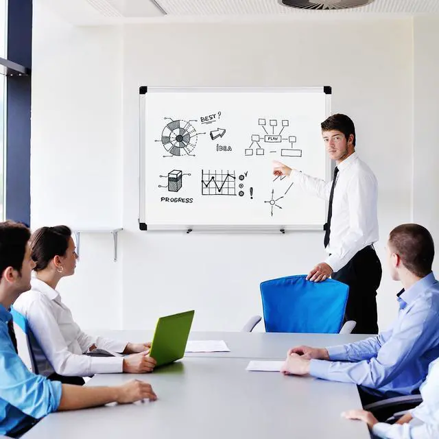 Alt view image 6 of 6 - Magnetic Dry Erase Whiteboard, 36 x 48-inch, Aluminum Frame, Silver/White, Easy to Install