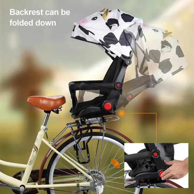 Alt view image 3 of 6 - 2026 Rear Child Bike Seat,Kids Seat for Adult Bike, Toddlers Rear Mount Bike seat Design for Children Aged 2 to 8 Years Old, Rear Frame Mounted Baby Bike Seats Kids Safety Upgrade