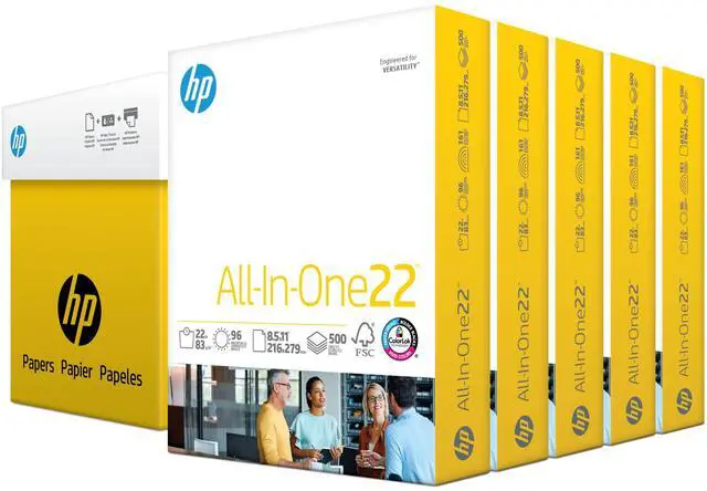 Main image of 8.5x 11 Paper | All-In-One 22 lb | 5 Ream Case - 2,500 Sheets | 96 Bright| Made in USA - FSC Certified | 207000C