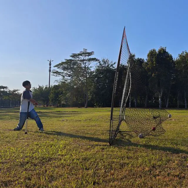 Alt view image 7 of 7 - 7x7FT Baseball Net for Any Skill Level Players to Batting&Hitting&Pitching | Complete Set-Net&Carry Bag&Ground Stake(Stable&Portable);Tear-resistant Fabric&Metal Frame;Easy Setup