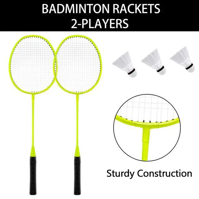 Alt view image 6 of 7 - 20FT/32FT Volleyball & Badminton Combo Sets for Backyard | Adjustable Height Poles System, Anti-Sag Net, Volley ball, Racket Set, Boundary Line, Carry Bag, Complete Set for Family fun