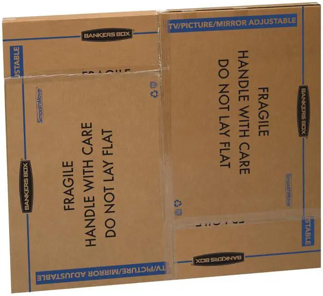 Main image of 3-Pack Adjustable TV/Picture/Mirror Moving Boxes | Protect TVs, mirrors, and framed art with rigid moving boxes sized for flat, fragile items