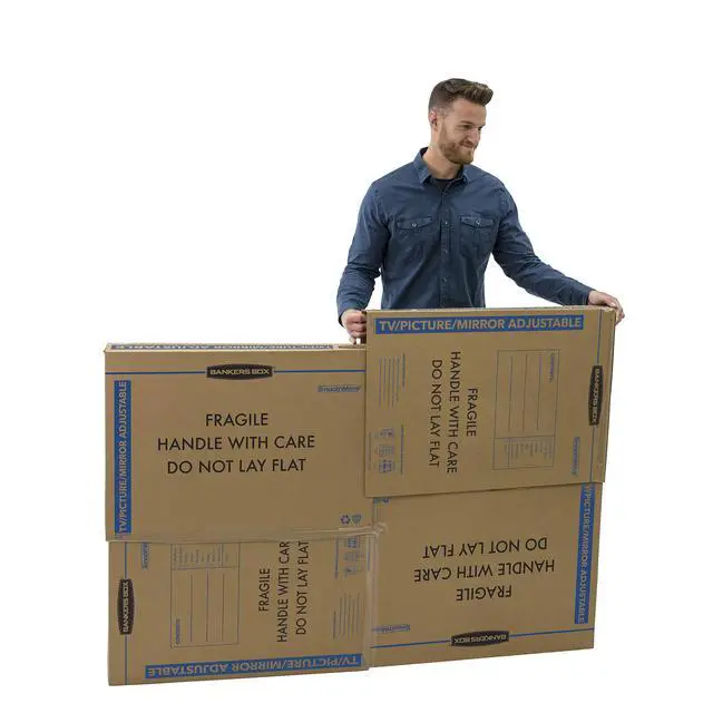 Alt view image 6 of 7 - 3-Pack Adjustable TV/Picture/Mirror Moving Boxes | Protect TVs, mirrors, and framed art with rigid moving boxes sized for flat, fragile items