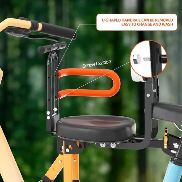 Alt view image 6 of 7 - Child Bike Seat for Adult Bike,Retractable Baby Bike Seat Front Mounted for Children 2-6 Years Old