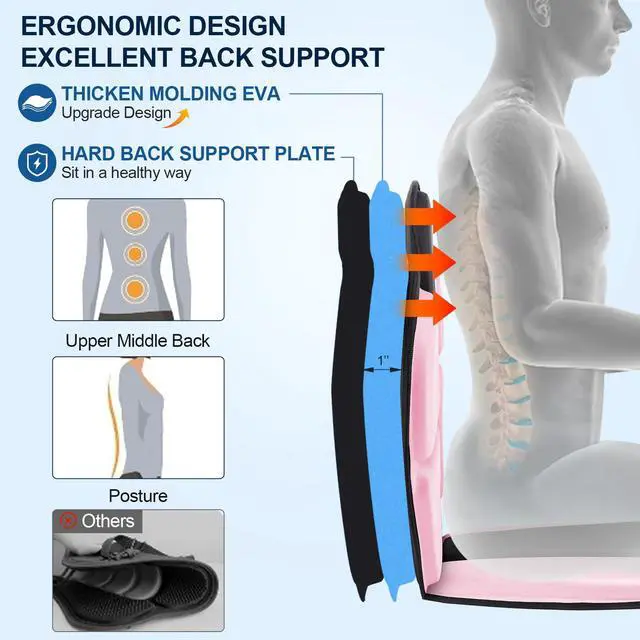 Alt view image 3 of 7 - Thickened Kayak Seat with Back Support, Sit On Top Cushioned Canoe Backrest Molded Foam Seat for SUP Paddle Board Fishing Boat Long Trip