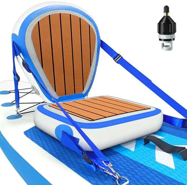 Main image of Inflatable Kayak Seat with Back Support, Universal Sturdy Paddle Board Seats for Sit on Top, Adjustable Blow Up Seat with Inflate Nozzle for Kayaking Canoeing Rafting