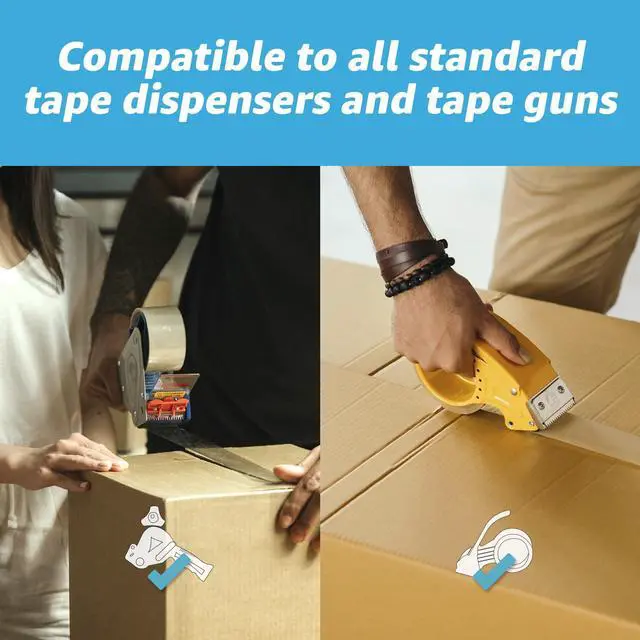 Alt view image 6 of 7 - 36 Rolls Clear Packing Tape, 1.88" x 55yds, Heavy Duty | 2.2 mil Thick, Carton Sealing, Strong Adhesive Tape for Shipping Moving Boxes, Home and Office Use