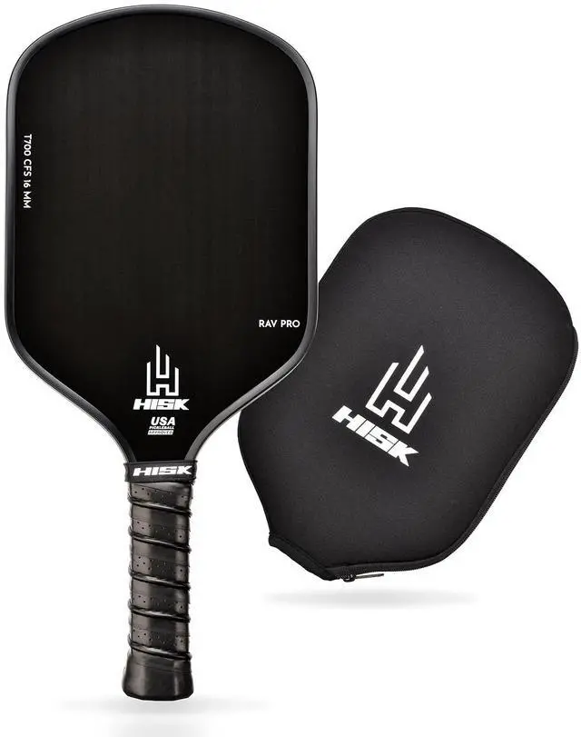 Main image of RAV PRO Pickleball Paddle - Ultimate HIGH END 16mm Japanese Toray T700 Raw Carbon Fiber CFS w/Excellent GRIT Roughness Texture, Aero Dynamic Curve, USAPA Approved, Non Slip Grip