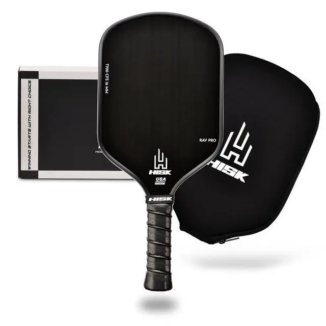 Alt view image 6 of 7 - RAV PRO Pickleball Paddle - Ultimate HIGH END 16mm Japanese Toray T700 Raw Carbon Fiber CFS w/Excellent GRIT Roughness Texture, Aero Dynamic Curve, USAPA Approved, Non Slip Grip
