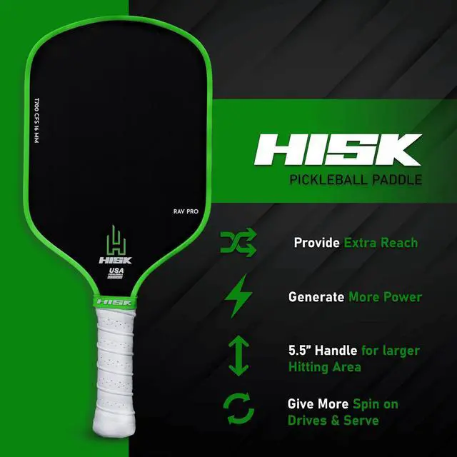 Alt view image 7 of 7 - RAV PRO Pickleball Paddle - Ultimate HIGH END 16mm Japanese Toray T700 Raw Carbon Fiber CFS w/Excellent GRIT Roughness Texture, Aero Dynamic Curve, USAPA Approved, Non Slip Grip