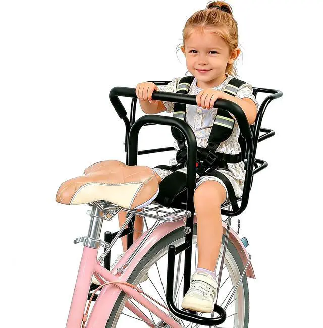 Main image of Rear Kids Bike Seat, Heavy Duty Back Mount Kid's Bike Seat for Aged 12 Month - 8 Years Old, Child Carrier Bike Chair for Bicycle Kids Seat, Foam Seat Belt with Reflective Strip