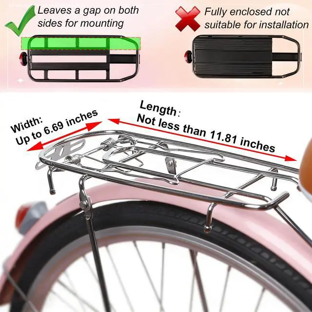 Alt view image 5 of 7 - Rear Kids Bike Seat, Heavy Duty Back Mount Kid's Bike Seat for Aged 12 Month - 8 Years Old, Child Carrier Bike Chair for Bicycle Kids Seat, Foam Seat Belt with Reflective Strip