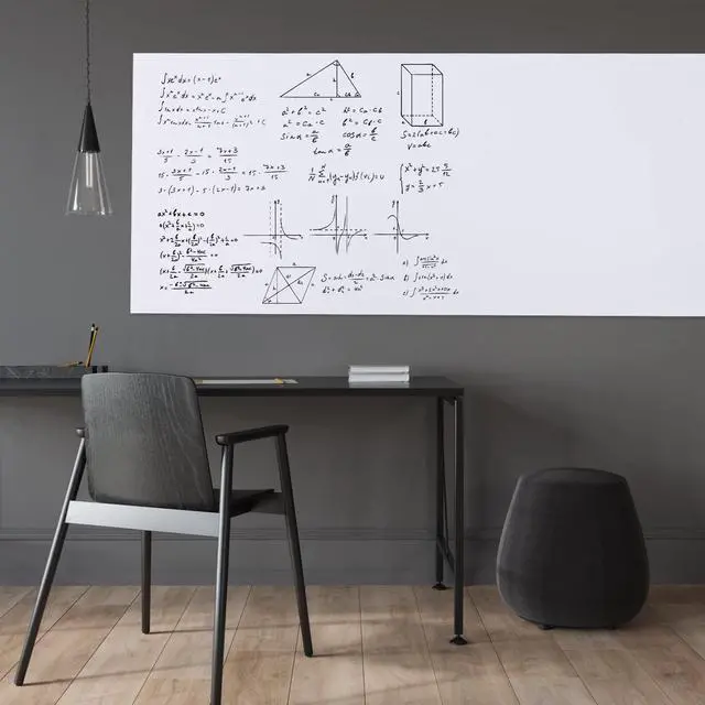 Alt view image 5 of 7 - Whiteboard Sticker for Wall, 48" x 79" Dry Erase Board, Large Peel and Stick Wallpaper, Contact Paper Adhesive with 1 Marker