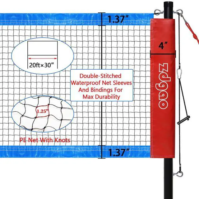 Alt view image 4 of 6 - Badminton Sets for Backyard - 20FT Net and Badminton Racket Set of 4 | Portable Badminton Net with Tension Adjuster, 3 Nylon Shuttlecocks, Boundary Line, Carry Bag for Beach, Outdoor Family Game