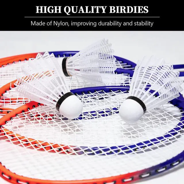 Alt view image 6 of 6 - Badminton Sets for Backyard - 20FT Net and Badminton Racket Set of 4 | Portable Badminton Net with Tension Adjuster, 3 Nylon Shuttlecocks, Boundary Line, Carry Bag for Beach, Outdoor Family Game