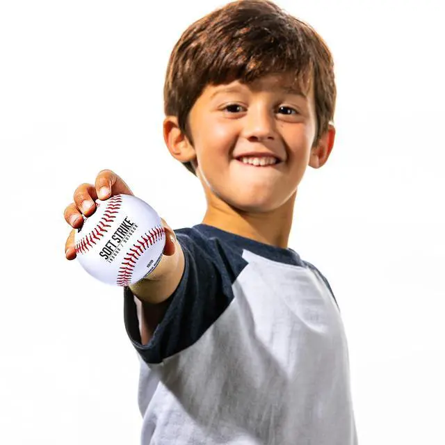 Alt view image 7 of 7 - Soft-Strike Teeball - Official Size and Weight Approved for Teeball - Hollow Rubber Core Technology for Safety - MLB Teeball Ball for Indoor/Outdoor Use