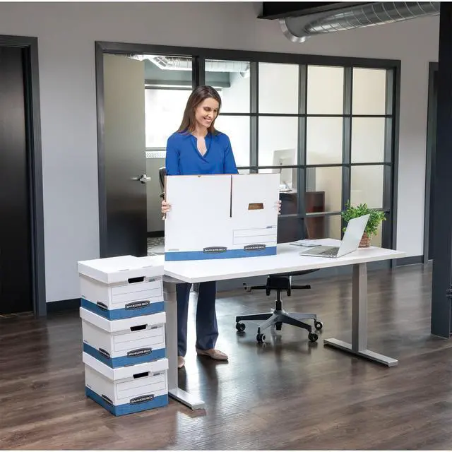 Alt view image 5 of 7 - 30-Pack Medium Duty File Storage Boxes with Lids, FastFold Assembly, Letter/Legal, STOR, (0076316)
