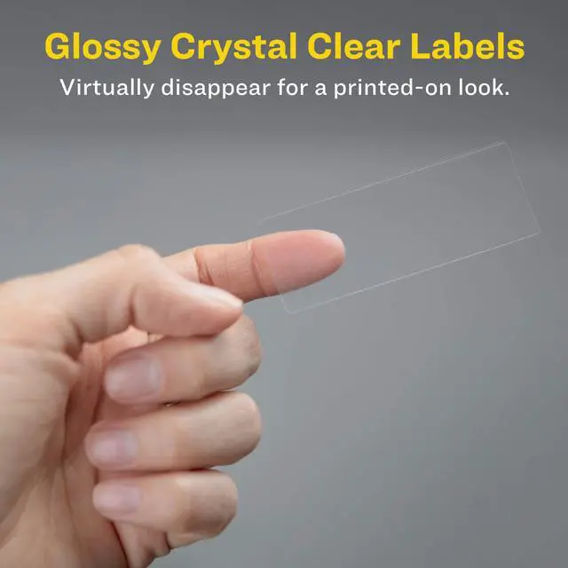 Alt view image 5 of 7 - Address Labels Clear 1" x 2-5/8" | Glossy | Sure Feed Technology | For Laser & Inkjet Printers | 300 Labels, Pack of 5