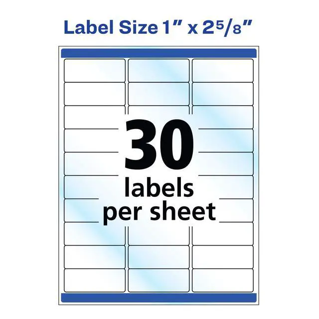 Alt view image 4 of 7 - Address Labels Clear 1" x 2-5/8" | Glossy | Sure Feed Technology | For Laser & Inkjet Printers | 300 Labels, Pack of 5
