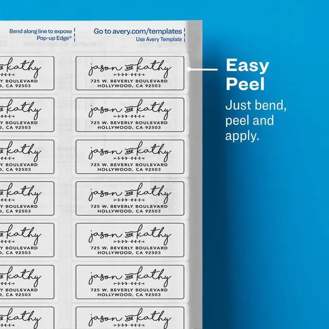 Alt view image 6 of 7 - Address Labels Clear 1" x 2-5/8" | Glossy | Sure Feed Technology | For Laser & Inkjet Printers | 300 Labels, Pack of 5
