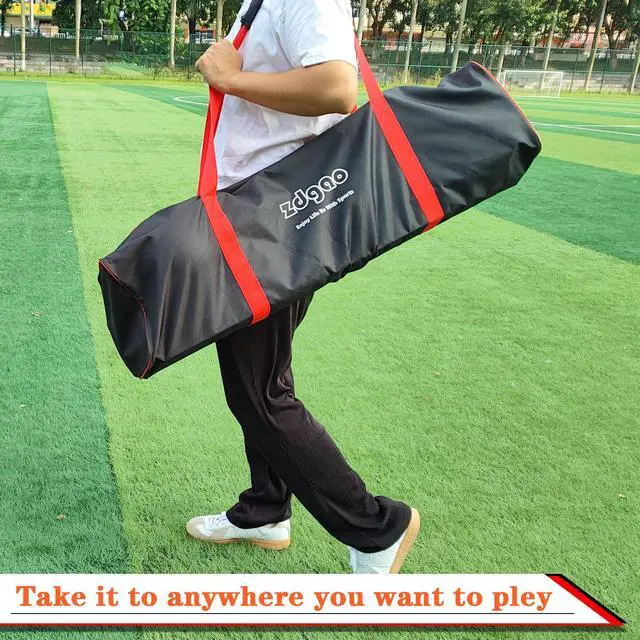 Alt view image 7 of 7 - 12FT/18FT Portable Volleyball Net with Height Adjustable Poles System | Indoor & Outdoor Freestanding Practice Net, PU Volleyball, Carry Bag for Backyard, Beach, All Ages Training, Hitting