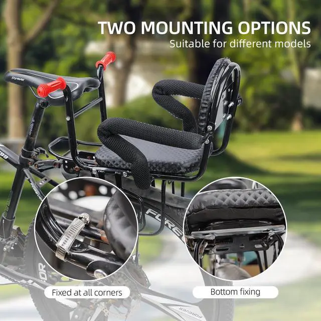 Alt view image 4 of 7 - 2026 Rear Child Bike Seat,Kids Seat for Adult Bike, Toddlers Rear Mount Bike seat Design for Children Aged 2 to 8 Years Old, Rear Frame Mounted Baby Bike Seats Kids Safety Upgrade
