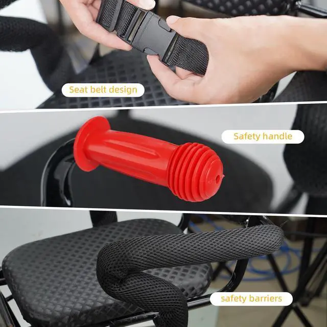 Alt view image 7 of 7 - 2026 Rear Child Bike Seat,Kids Seat for Adult Bike, Toddlers Rear Mount Bike seat Design for Children Aged 2 to 8 Years Old, Rear Frame Mounted Baby Bike Seats Kids Safety Upgrade