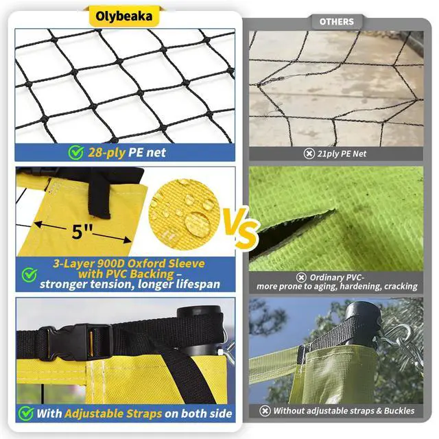 Alt view image 4 of 7 - 20ft / 32ft Portable Outdoor Volleyball Net Set for Backyard Beach Grass with Heavy Duty 1.25" Adjustable Poles, 28-Ply PE Net, PU Volleyball & Pump, Large Storage Bag