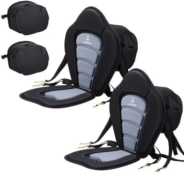Main image of Kayak Seat Deluxe Padded Back Canoe Seat with Back Support SUP Paddle Board Seats Fishing Seat for Universal Sit with Detachable Storage Bag and 4 Adjustable Straps