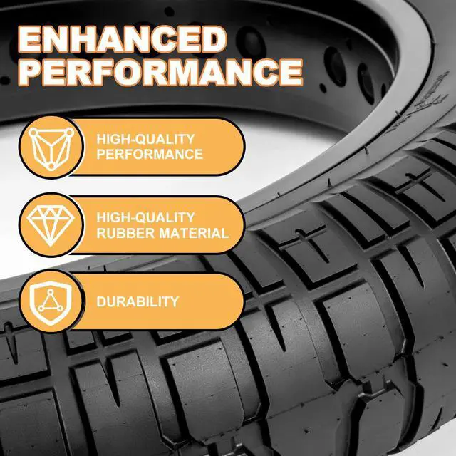Alt view image 4 of 7 - Ebike Fat Replacement Tire: 20x4.0/20x4.5/20x5.0/26x4.0 Inch Heavy Duty Wear-Resistant Folding Electric Fat Tires, All-Terrain High-Density Bicycle Tires for Street & Trail Riding