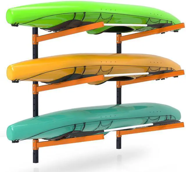 Main image of Kayak Storage Rack, Wall Mount Kayak Racks for Indoor Outdoor Storage, Heavy Duty Adjustable Kayak Rack for Garage, Spacesaver