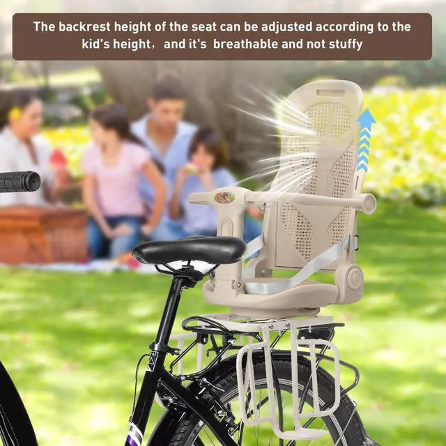 Alt view image 2 of 7 - Kid's Bike seat Rear Child Carrier Bike Chair for Bicycle Kids seat for Children 2~4 Years,Weight 55 lbs