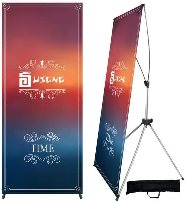 Main image of X Banner Stand Adjustable Fit Banner 23 x 63 to 32 x 78 Inch(STAND ONLY), Portable Travel Bag,Bigger,MoreAdaptableAdvertising,Stores, Tradeshow,Restaurant,Event,Birthday& Party (2 Pack)