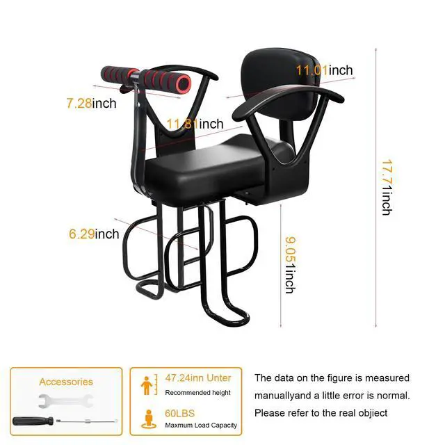 Alt view image 3 of 6 - 2026 Rear Child Bike Seat,Kids Seat for Adult Bike, Toddlers Rear Mount Bike seat Design for Children Aged 2 to 8 Years Old, Rear Frame Mounted Baby Bike Seats Kids Safety Upgrade