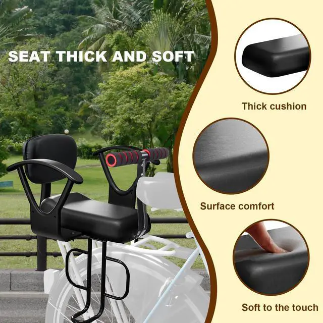 Alt view image 5 of 6 - 2026 Rear Child Bike Seat,Kids Seat for Adult Bike, Toddlers Rear Mount Bike seat Design for Children Aged 2 to 8 Years Old, Rear Frame Mounted Baby Bike Seats Kids Safety Upgrade
