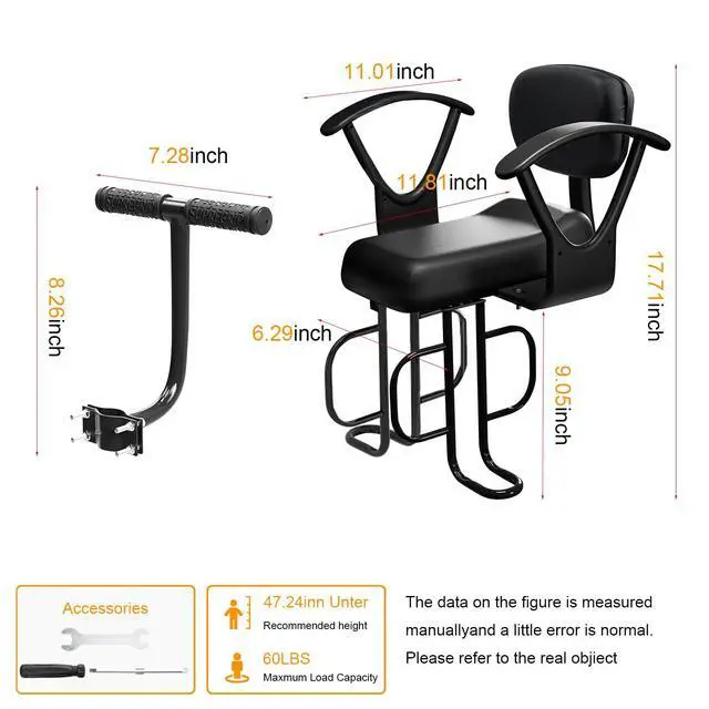Alt view image 3 of 6 - 2026 Rear Child Bike Seat,Kids Seat for Adult Bike, Toddlers Rear Mount Bike seat Design for Children Aged 2 to 8 Years Old, Rear Frame Mounted Baby Bike Seats Kids Safety Upgrade