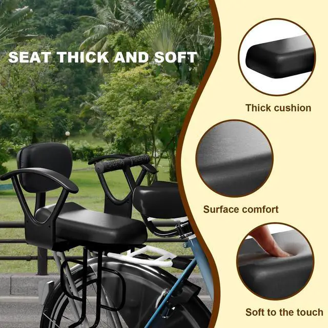 Alt view image 5 of 6 - 2026 Rear Child Bike Seat,Kids Seat for Adult Bike, Toddlers Rear Mount Bike seat Design for Children Aged 2 to 8 Years Old, Rear Frame Mounted Baby Bike Seats Kids Safety Upgrade