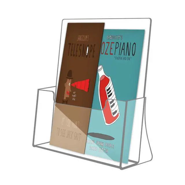 Alt view image 4 of 6 - 6 Pack Acrylic Brochure Holder 8.5 x 11 inches, Clear Acrylic Literature Holder Plastic Flyer Display Stand, Acrylic Countertop Organizer for Magazine, Pamphlet, Booklets, Menu, Journals