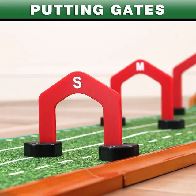 Alt view image 6 of 7 - Premium Golf Putting Green Indoor with 3 Golf Putting Gates - Improves Putting Accuracy and Skill Levels Golf Putting Mat - Ideal for Indoor and Outdoor Training