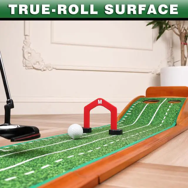 Alt view image 4 of 7 - Premium Golf Putting Green Indoor with 3 Golf Putting Gates - Improves Putting Accuracy and Skill Levels Golf Putting Mat - Ideal for Indoor and Outdoor Training