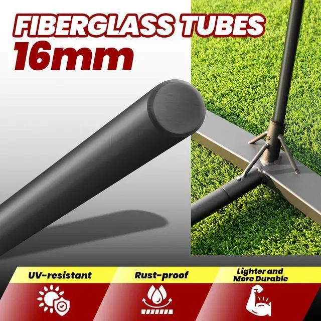 Alt view image 6 of 7 - 12/20 FT Portable Volleyball Net, Freestanding, Adjustable Height | Sets up in 5-10 minutes; includes PU volleyball, pump and carry bag for backyard, beach, gym, garage and indoor/outdoor play