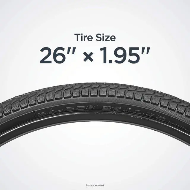 Alt view image 3 of 6 - Replacement Bike Tire, Folding Kevlar Puncture Guard Tire, Steel Bead Construction, Replacement for Mountain, Hybrid or Cruiser Bicycles
