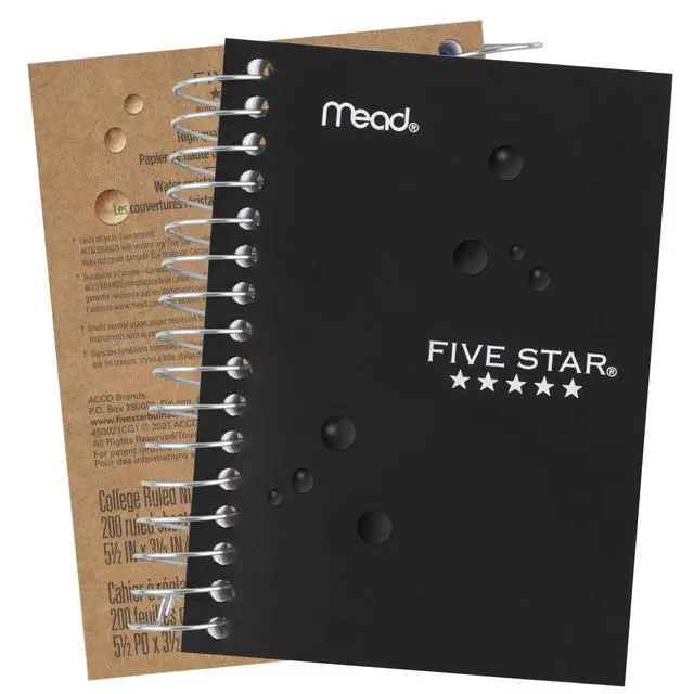 Alt view image 4 of 7 - Spiral Notebook,College Ruled Paper,Fat Lil' Pocket Notebooks,3-1/2" x 5-1/2",200 Sheets,Assorted Colors (38027),6 Count (Pack of 4)