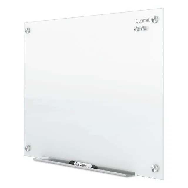 Alt view image 4 of 7 - Magnetic Glass Dry Erase White Board, 24''W x 18''H Whiteboard, Infinity Frameless Mounting, White Surface (G2418W)