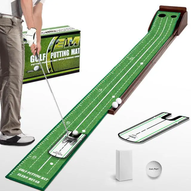 Main image of Putting Green Putting matt for Indoors Golf Putting Mat - Indoor Putting with Ball. Putting matt for Golf Practice, Portable and Easy to Clean. Great Gift