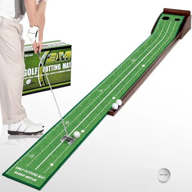 Main image of Putting Green Putting matt for Indoors Golf Putting Mat - Indoor Putting with Ball. Putting matt for Golf Practice, Portable and Easy to Clean. Great Gift
