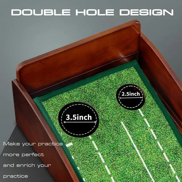 Alt view image 2 of 7 - Putting Green Putting matt for Indoors Golf Putting Mat - Indoor Putting with Ball. Putting matt for Golf Practice, Portable and Easy to Clean. Great Gift