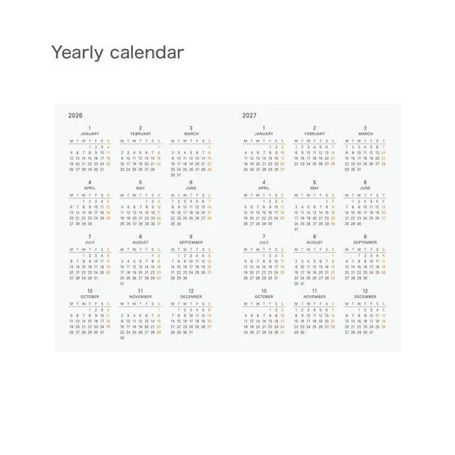 Alt view image 6 of 7 - Hobonichi Techo 2026 Cousin Book A5, Japanese, Daily, Weekly, Jan Start, Mon Start, Planner
